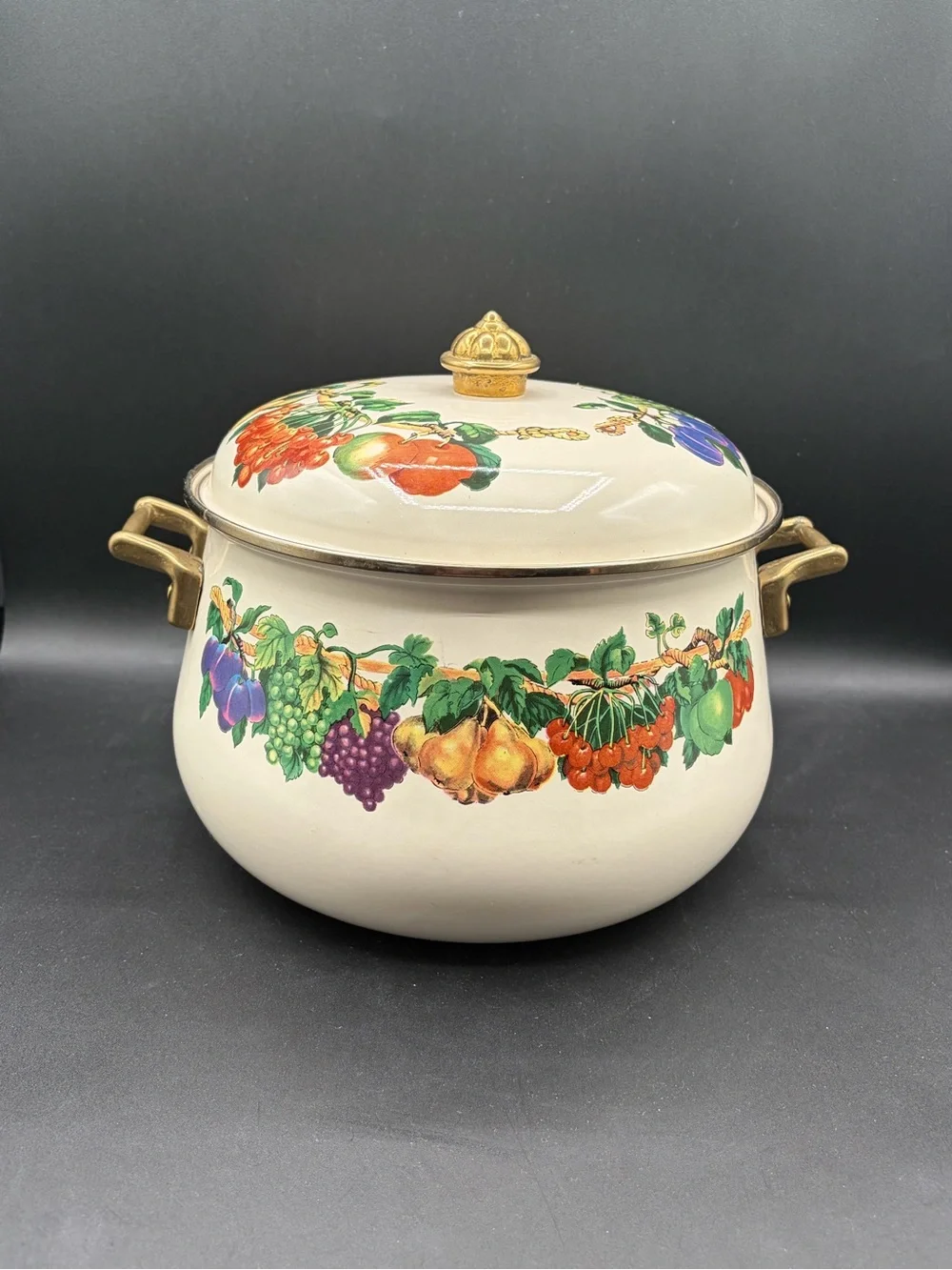 80's Vintage Tabletops Unlimited Enamel Kensington 6 Qt Stockpot Appears Unused
